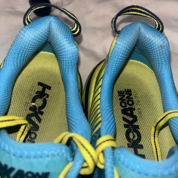 HOKA One‎ One Evo Mafate Trail Blue Yellow Women's Size 9 Vibram 1091576 CCTRS - Picture 12 of 16